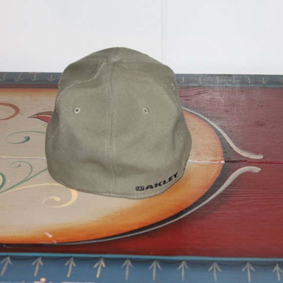 OAKLEY Men's Olive Green Classic Flex Hat Cap w/ Camo Logo - Size L/XL Flex Clas - Picture 4 of 7